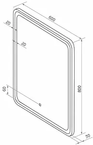Зеркало с подсветкой Continent Enjoy Black Led 60 чёрный ЗЛП1100, 2