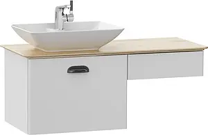 Тумба-умывальник подвесная ISVEA Bei 100 белый/дуб 21BES165100I+10SY50052SV Тумба-умывальник подвесная ISVEA Bei 100 белый/дуб 21BES165100I+10SY50052SV, 1