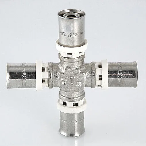 Крестовина пресс редукционная 20мм x 16мм x 20мм x 16мм Valtec VTm.241.N.201620