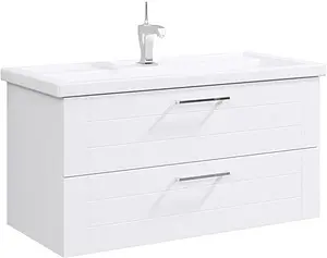 Тумба-умывальник подвесная Aqwella Manchester 100 белый MAN01102+4640021065204 Тумба-умывальник подвесная Aqwella Manchester 100 белый MAN01102+4640021065204, 1