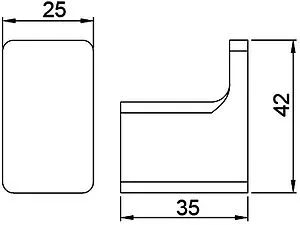 Крючок Timo Selene чёрный матовый 14011/03 Крючок Timo Selene чёрный матовый 14011/03, 2