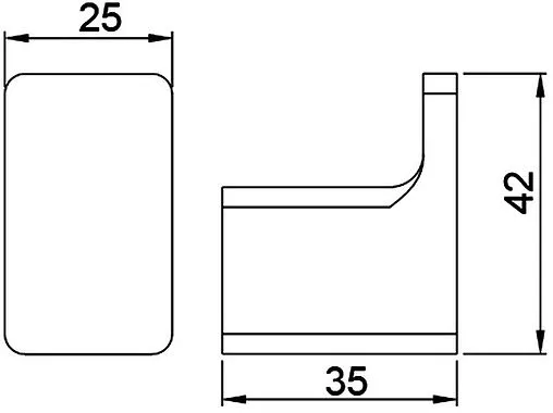 Крючок Timo Selene чёрный матовый 14011/03