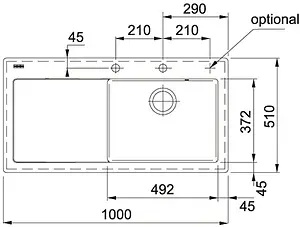 Мойка кухонная Franke Mythos MTK 611-100 L оникс 124.0335.863 Мойка кухонная Franke Mythos MTK 611-100 L оникс 124.0335.863, 2