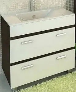 Тумба-умывальник напольная Comforty Манчестер 90 белый/венге 00004152037CF Тумба-умывальник напольная Comforty Манчестер 90 белый/венге 00004152037CF, 1