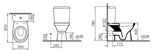 Унитаз-компакт с функцией биде Norm Fit белый 9844B099-7203