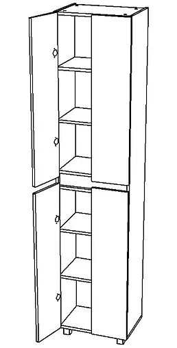 Шкаф-пенал напольный Айсберг Норма 45 белый DA1644PR
