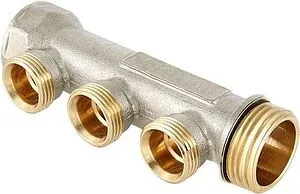 Коллектор распределительный проходной 3 отвода 1"в/н x ¾"ек Valtec VTc.500.NE.060503 Коллектор распределительный проходной 3 отвода 1"в/н x ¾"ек Valtec VTc.500.NE.060503, 1