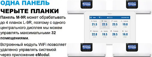 Проводная панель управления контроллером Wi-Fi TECH ST-M-9t белый WG.11.0253