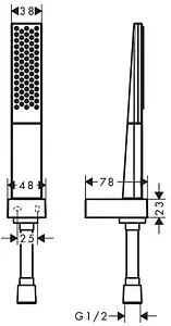 Душевой набор Hansgrohe Rainfinity 100 1jet 125см белый матовый/графит 26857700, 2