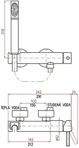 Смеситель для душа Rav Slezak Seina хром SE980.5/2, 2