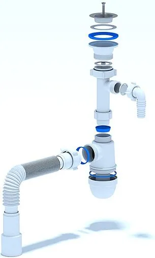 Сифон бутылочный для мойки Ани Пласт C0315 Сифон бутылочный для мойки Ани Пласт C0315