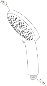 Лейка ручного душа Am.Pm Like хром F0280000 Лейка ручного душа Am.Pm Like хром F0280000, 2