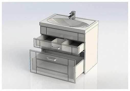 Тумба под умывальник Aquanet Рондо 70 белый 00189154