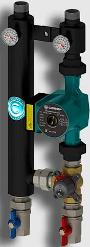 Насосный модуль с 3-х ходовым смесительным клапаном 1"в х 1"н Север R-S 25/6 1945091 с насосом Север-UPS 25-6 Насосный модуль с 3-х ходовым смесительным клапаном 1"в х 1"н Север R-S 25/6 1945091 с насосом Север-UPS 25-6