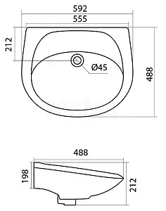 Раковина Santek Бриз 60 белый 1WH110463, 2