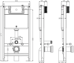 Инсталляция для подвесного унитаза Timo TWC-01 Инсталляция для подвесного унитаза Timo TWC-01, 2