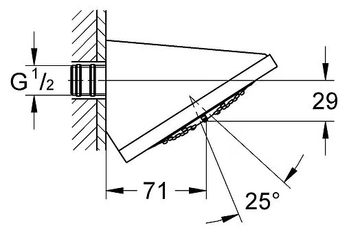 Душевая форсунка Grohe Rainshower F-Series 5 хром 27253000