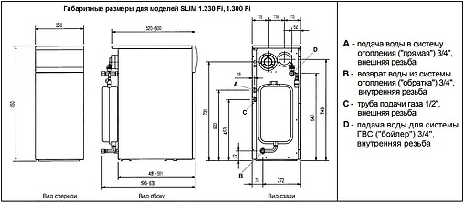 Напольный газовый котел одноконтурный турбированный 30кВт Baxi SLIM 1.300Fi WSB43530301- Напольный газовый котел одноконтурный турбированный 30кВт Baxi SLIM 1.300Fi WSB43530301-