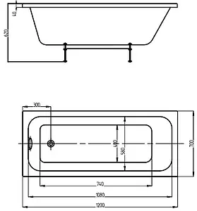 Ванна акриловая Aquatek Мия 120x70 MIY120-0000001 Ванна акриловая Aquatek Мия 120x70 MIY120-0000001, 2