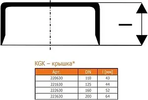 Крышка наружная D=160мм Ostendorf KGK 222630 Крышка наружная D=160мм Ostendorf KGK 222630, 2
