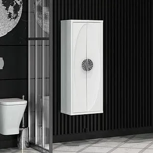 Шкаф-пенал подвесной двухстворчатый Opadiris Ибица 45 белый 00-00007284, 3