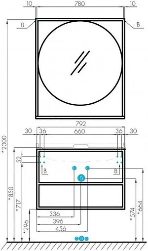 Тумба-умывальник подвесная Aquaton Лофт Фабрик 80 дуб эндгрейн 1A2424K2LTDU0