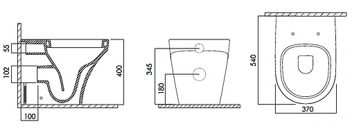 Унитаз приставной Am.Pm Inspire белый C501438WHV