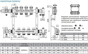 Группа коллекторная без расходомеров 11 отводов 1"н/н x ¾"ек Watts HKV 2010-VA 10012364 Группа коллекторная без расходомеров 11 отводов 1"н/н x ¾"ек Watts HKV 2010-VA 10012364, 2