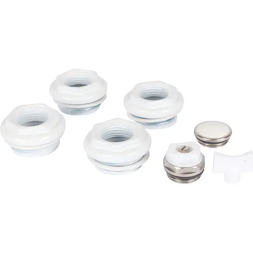 Комплект радиаторный универсальный ½" Stout белый SKU-0111-000112 Комплект радиаторный универсальный ½" Stout белый SKU-0111-000112