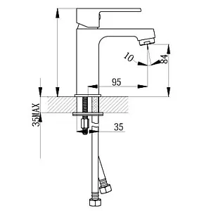 Смеситель для раковины SMARTsant Квадро хром SM163509AA Смеситель для раковины SMARTsant Квадро хром SM163509AA, 2