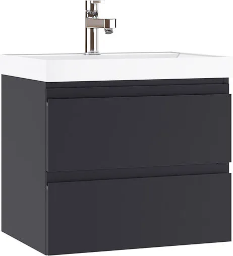 Тумба под умывальник подвесная Домино Graffo 60 графит DGr2111T
