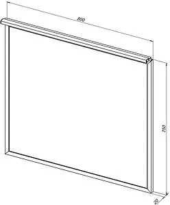 Зеркало с подсветкой Allen Brau Priority 75x80 чёрный браш 1.31015.BB, 2