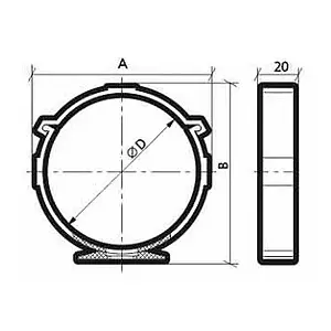 Держатель воздуховода ЭРА 12.5 ДКП, 2