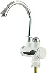 Водонагреватель проточный электрический UniPump BEF-012-02 белый/хром 29472 Водонагреватель проточный электрический UniPump BEF-012-02 белый/хром 29472