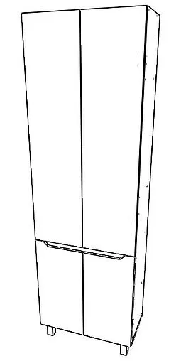 Шкаф-пенал напольный Айсберг Мечта 60 белый DM2501P