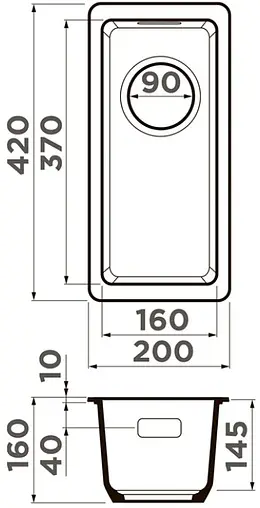 Мойка кухонная Omoikiri Kata 20-U-BE ваниль 4993373