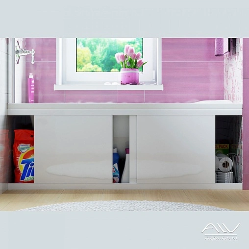 Экран для ванны фронтальный Alavann Crystal 180 белый 2090