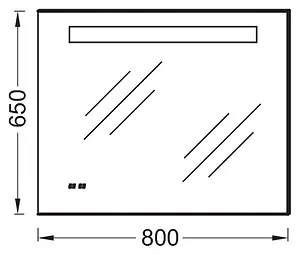 Зеркало с подсветкой Jacob Delafon Replay 80 с подогревом EB1160-NF Зеркало с подсветкой Jacob Delafon Replay 80 с подогревом EB1160-NF, 4