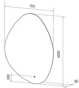 Зеркало с подсветкой Continent Alma Led 70x100 белый ЗЛП613 Зеркало с подсветкой Continent Alma Led 70x100 белый ЗЛП613, 2