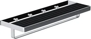 Полка для полотенец Damixa Jupiter чёрный матовый/алюминий DA7737700, 1