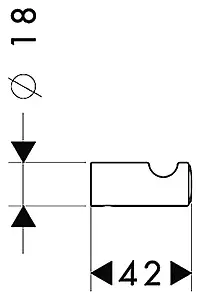 Крючок Hansgrohe Logis Classic хром 41611000 Крючок Hansgrohe Logis Classic хром 41611000, 3