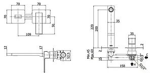Смеситель для раковины из стены Paffoni Elle хром EL105CR70, 2