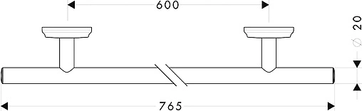Полотенцедержатель Hansgrohe Logis Classic хром 41616000