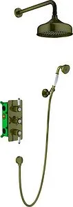 Душевая система с термостатом для душа Timo Nelson бронза/белый SX-1391/02SM Душевая система с термостатом для душа Timo Nelson бронза/белый SX-1391/02SM, 1