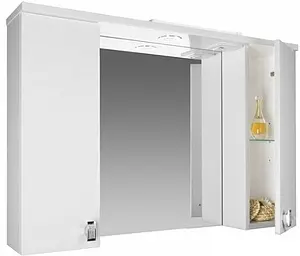 Шкаф-зеркало IDDIS Rise 90 белый RIS90W0i99, 5