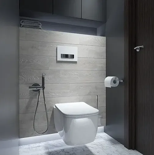 Клавиша смыва для унитаза IDDIS Uniglass UNG02WCi77 кнопки/хром глянцевый, панель/стекло белый