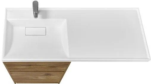 Тумба-умывальник напольная над стиральной машиной Aquaton Лондри 120 L дуб рустикальный 1A2669K1LHDR0+