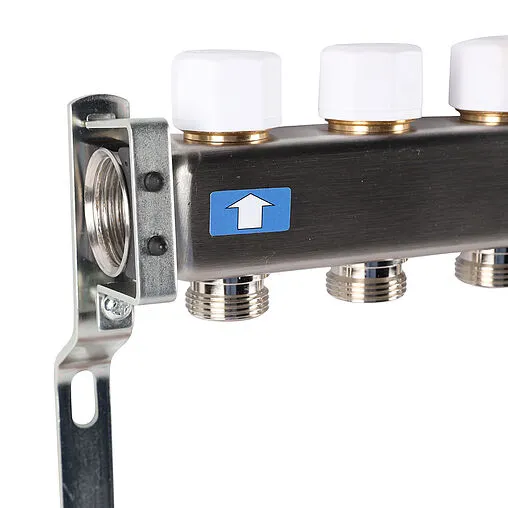 Группа коллекторная с расходомерами 9 отводов 1&quot;в/в x ¾&quot;ек Rommer RMS-1201-000009