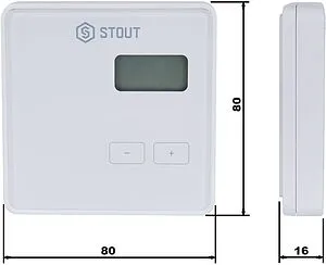 Проводной комнатный терморегулятор Stout R-9b белый STE-0101-009001, 2