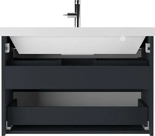 Тумба-умывальник подвесная Домино Karat 80 серый тауп DK3216T+4627173210188